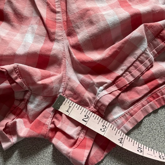Gap Body Orange & White Check Pj Shorts Size Medium - Picture 9 of 10